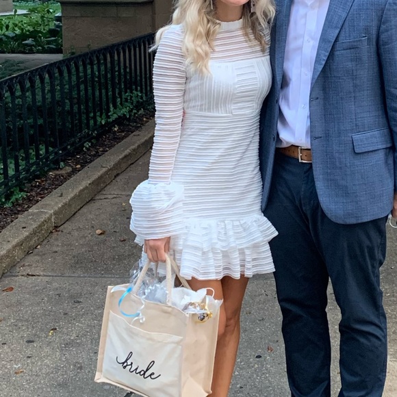 Lulus Ruffled Long Sleeve Dress - Picture 3 of 3